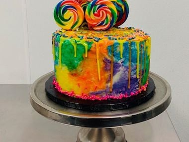 The Candy Cake at Kookie Haven in Oak Cliff is available by special order at least seven days in advance.