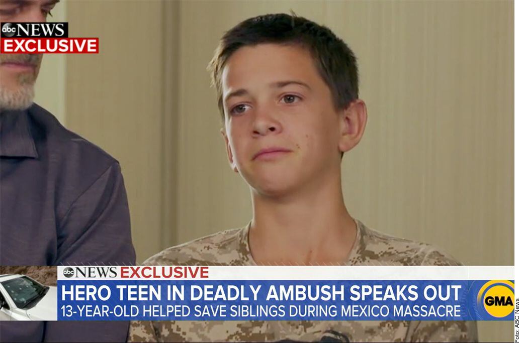 David Langford, de 13 años, habla en el programa Good Morning America sobre la emboscada en...