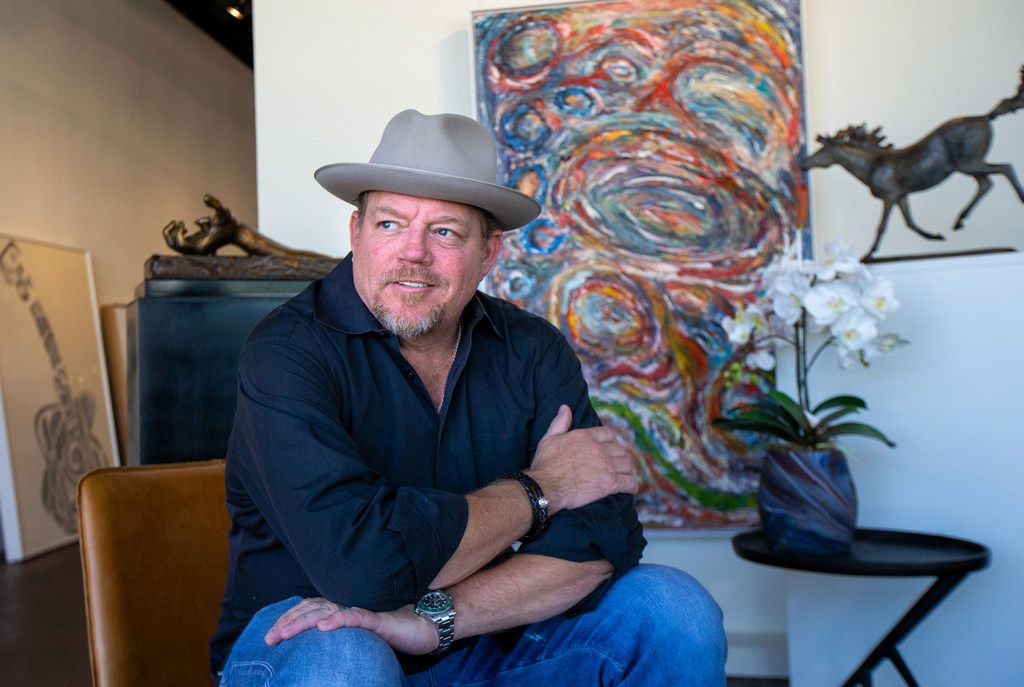 Pat Green poses for a portrait at Galleywinter Gallery in Fort Worth