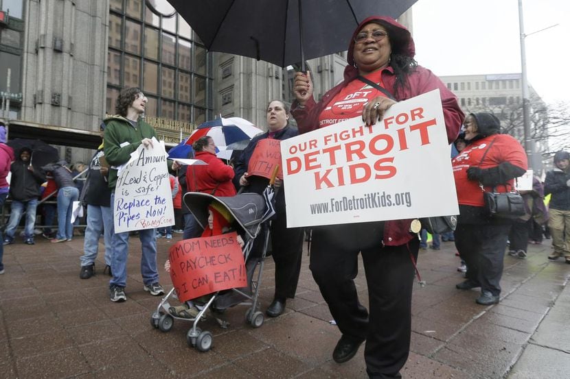 Los maestros de Detroit realizaron una protesta luego de que se reportaron enfermos....
