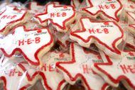 Cookies were on display at the groundbreaking for the new H-E-B in Prosper on Tuesday, April...