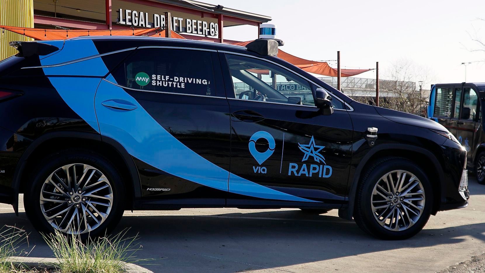 The city of Arlington, May Mobility, Via Rideshare and UTA unveiled its Autonomous vehicle...