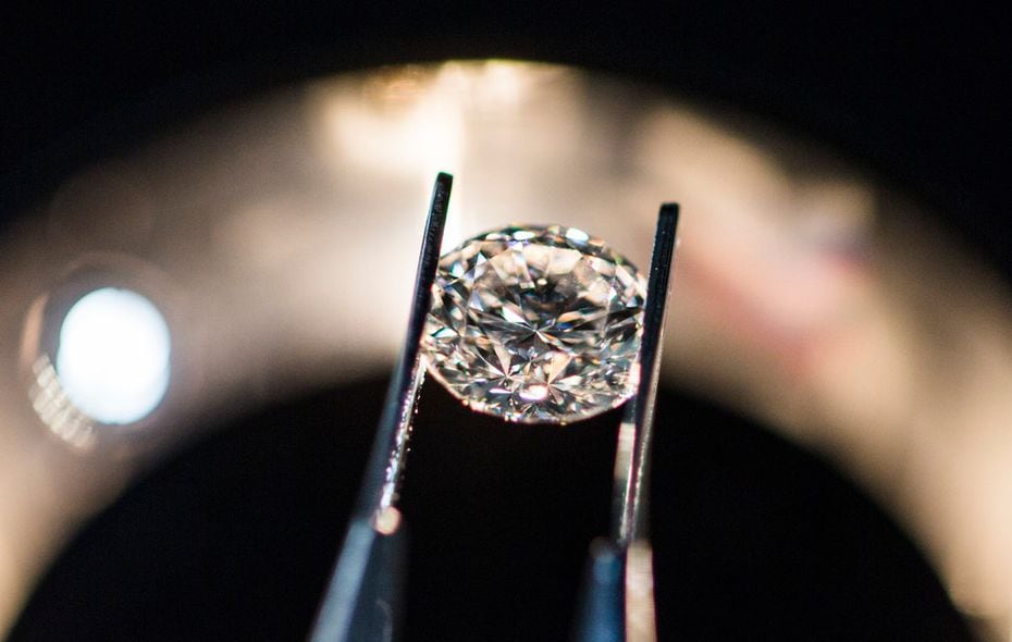 An artisan 1.02 carat, G color, VS2 diamond at Spence Diamonds at West Village shopping center in Dallas. All jewelry is available with mined and artisan diamonds.