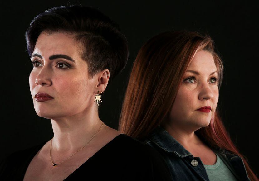 Monica Rial (left) and Jamie Marchi, photographed at The Dallas Morning News on July 24, are...
