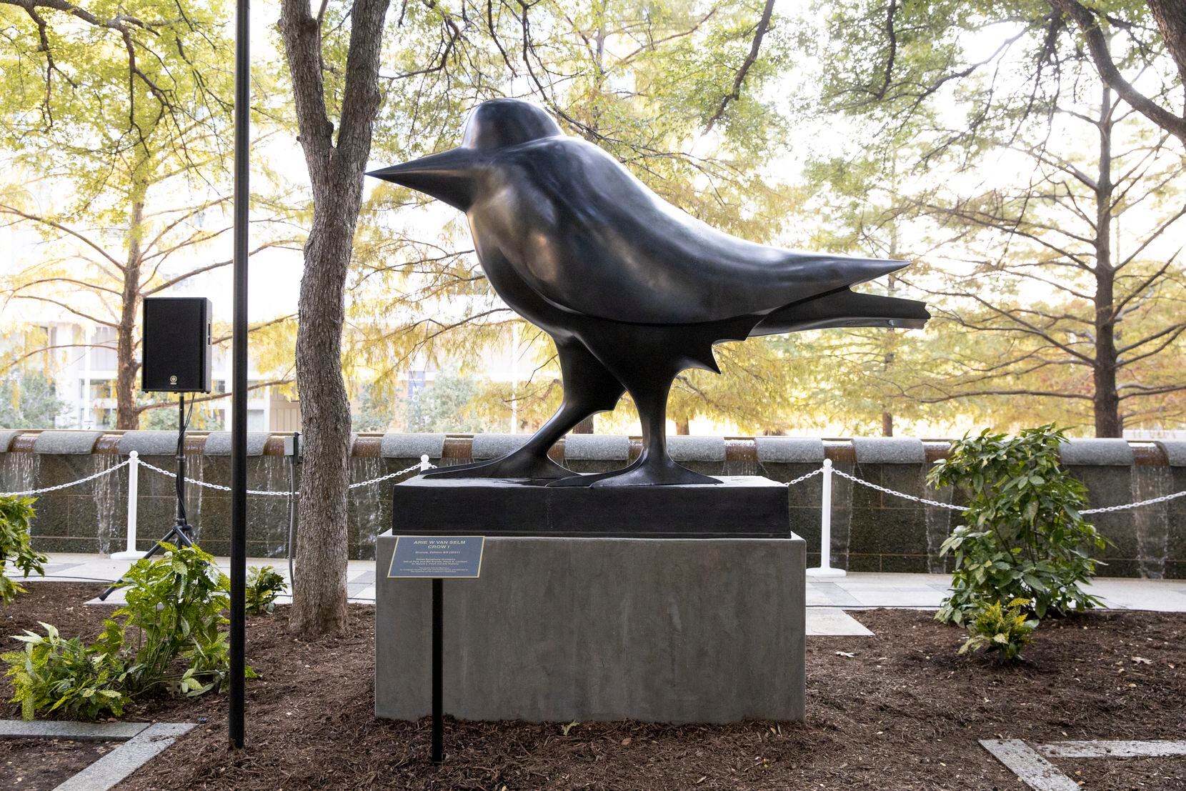 A photo of the Raven I sculpture by Arie Van Selm