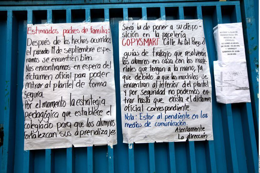 Un letrero en la entrada de una escuela pública en la Ciudad de México. AGENCIA REFORMA
