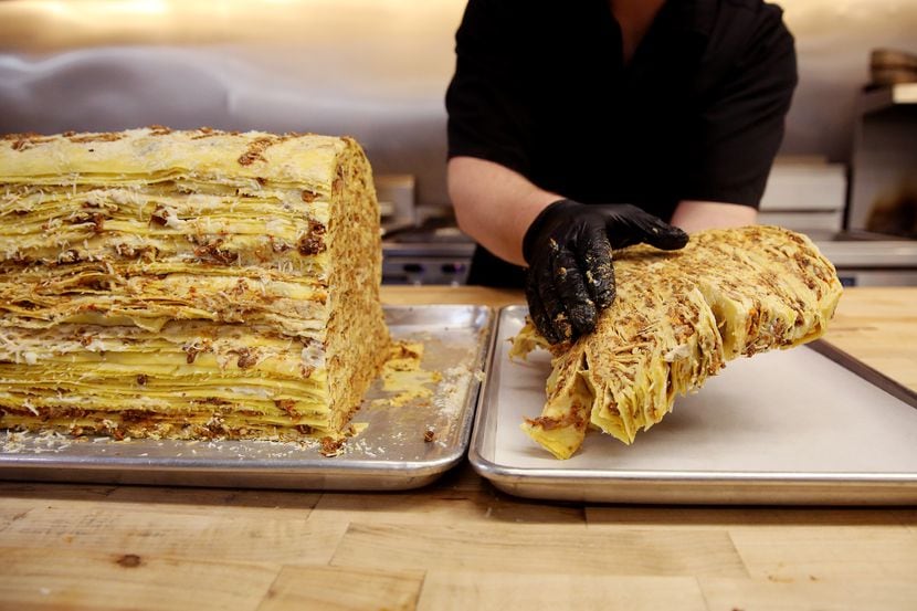 The 100 layer lasagna is on the menu at Fachini.