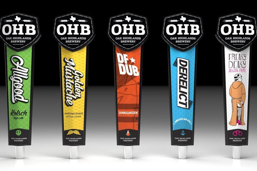Mock up of Oak Highlands Brewery taps
