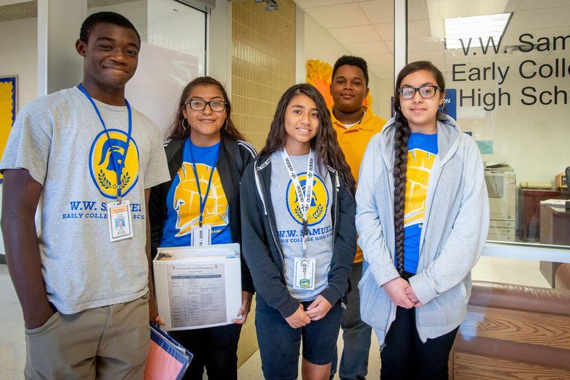 W.W. Samuell HIgh School had the most Dallas students earning an associate degree while in...