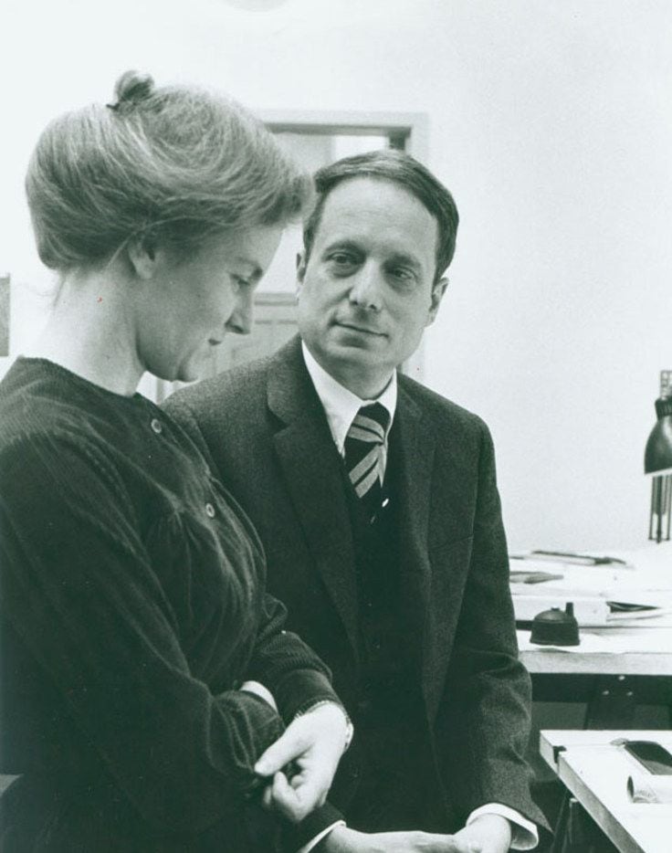 Robert Venturi and Denise Scott Brown, his wife and professional partner, in the late 1960s...