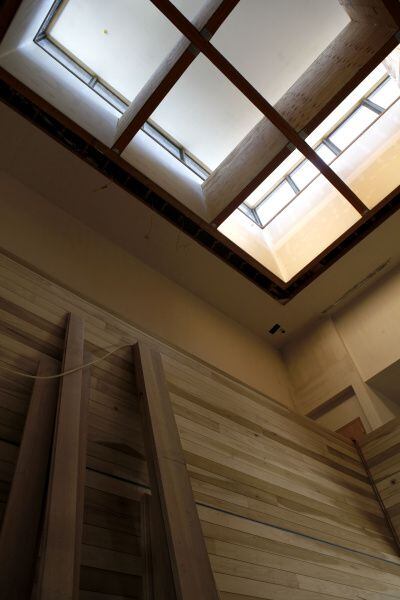 The ceiling of the main room at the Terry residence designed by local architect Frank Welch.