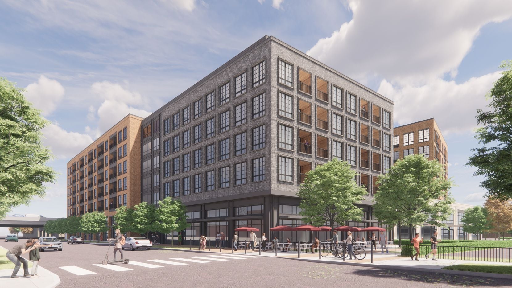 Larkspur Capital's planned Juniper apartments will be built at Commerce Street at I-30 near...