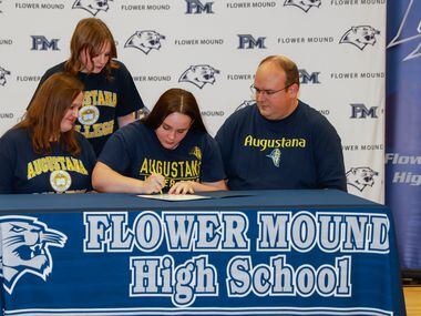 Alayna Ickert during the signing day ceremony in Flower Mound on Wednesday, Nov. 9, 2022....