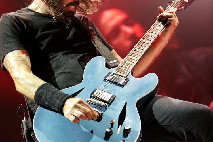 Foo Fighters My Hero Black Guitar Song Lyric Print