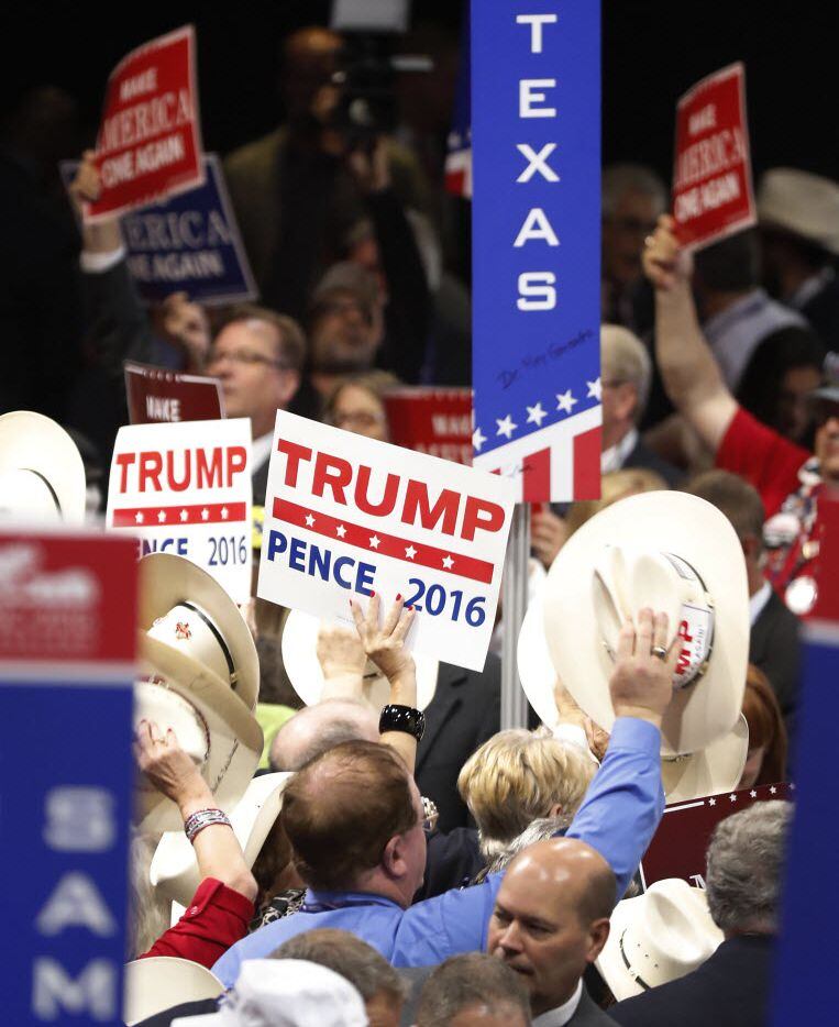 Donald Trump's supporters among Texas Republican officials are sticking with him, so far.