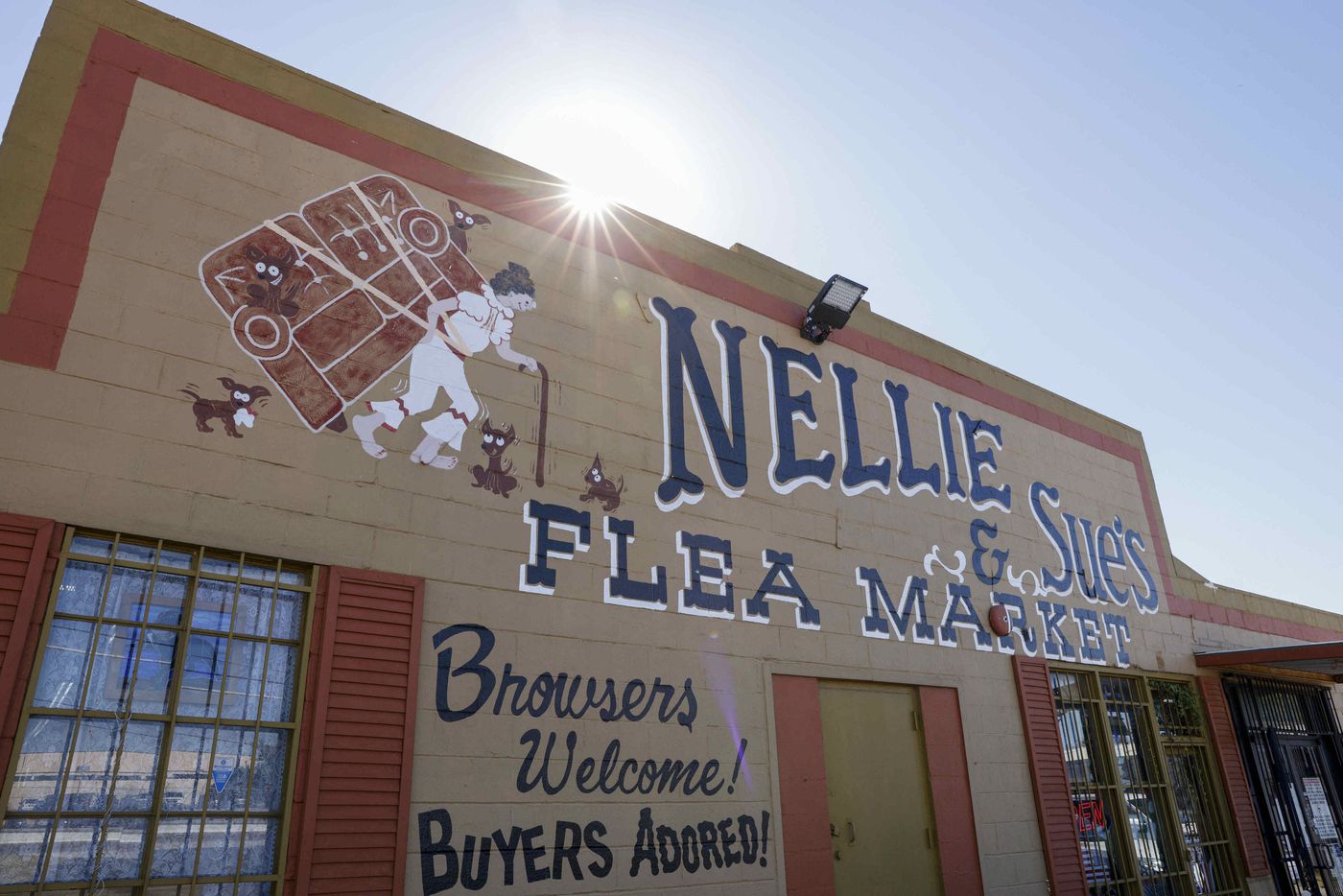 Nellie and Sue’s Flea Market pictured along Mansfield Highway in Forest Hill, Texas,...