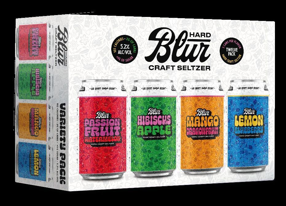 BLUR, the new line of hard seltzers from McKinney's TUPPS Brewery, has four flavor...