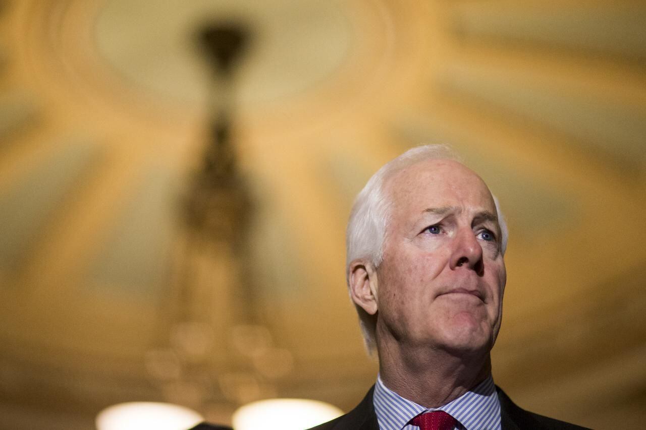 
Sen. John Cornyn, a former Texas Supreme Court justice and attorney general, during a news...