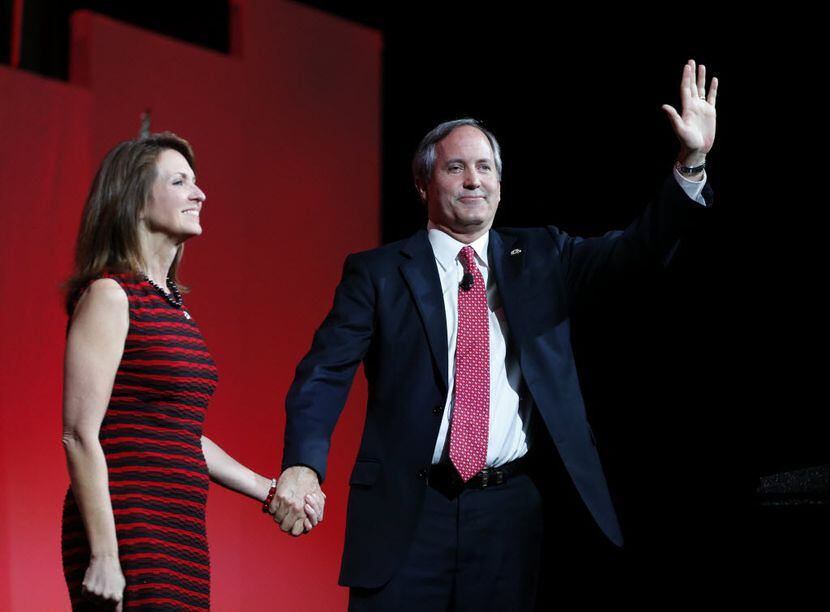 Texas Attorney General Ken Paxton and his wife, Angela Paxton. Theirs is a marriage both...