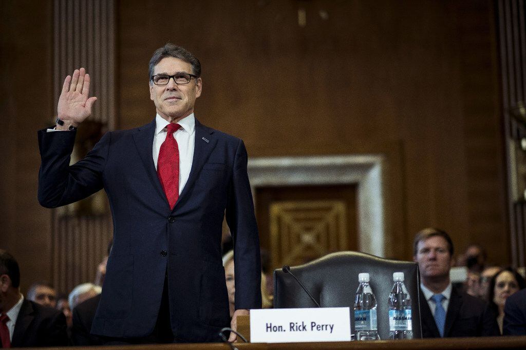 Rick Perry, former governor of Texas and U.S. secretary of energy nominee for...