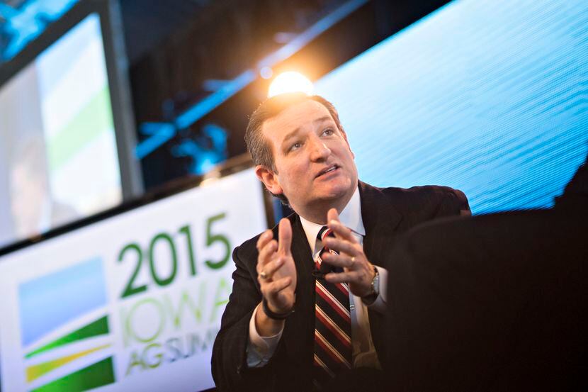 Senator Ted Cruz speaks at the Iowa Ag Summit at the Iowa State Fairgrounds in Des Moines on...