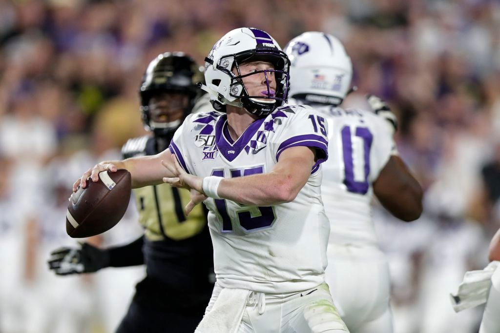 TCU quarterback Max Duggan will make his first trip to Lubbock with the Horned Frogs...
