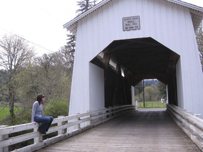 The Coyote Creek Bridge west of Eugene, Ore., is a good place for quiet contemplation.
