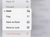 If a spam message makes it into your inbox, press and hold your finger on the message, then...