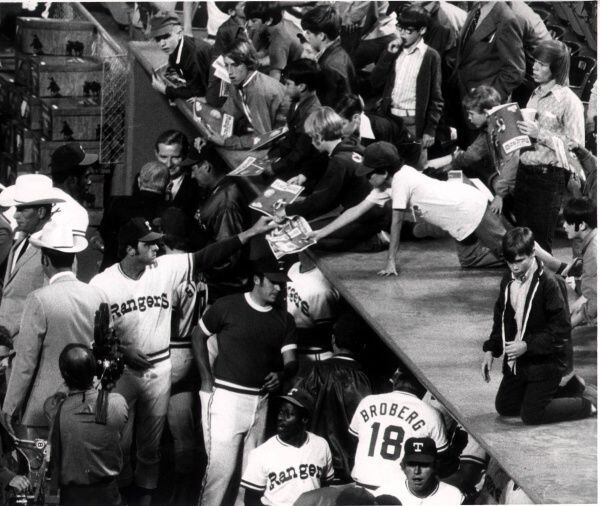 (April 15, 1972): Major league baseball officially arrived in North Texas as the Rangers...