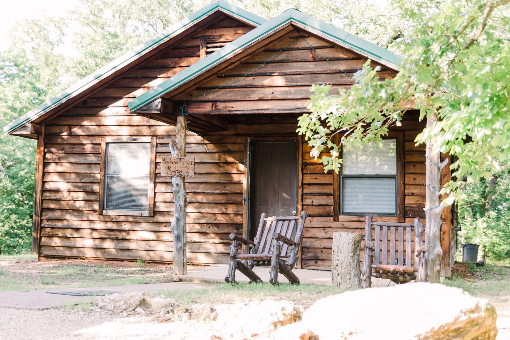 Rocky Point Cabins visitors are nestled near the Chickasaw National Recreation Area and Lake...