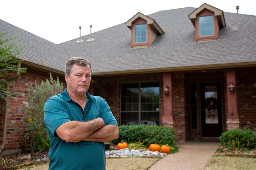 Herb Hollis of Flower Mound is battling USAA to pay for his storm-damaged roof. USAA is...