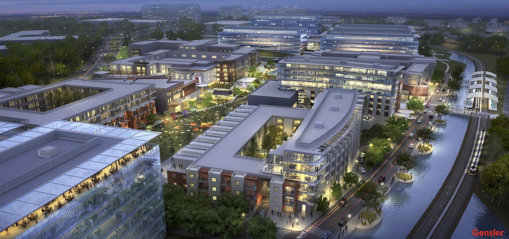 More than 3 million square feet of offices are planned for the 150 acres across from...