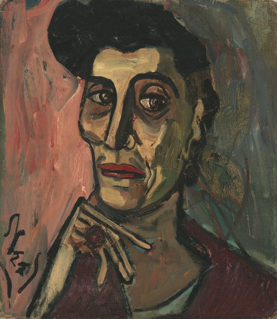 Alice Neel, Elsie Rubin, c. 1958. Oil on canvas board. Whitney Museum of American Art, New York; Gift of Elaine Graham Weitzen.   The Estate of Alice Neel. This piece, and the artwork pictured above, is part  of a new show at the Whitney curated by Scott Rothkopf. 