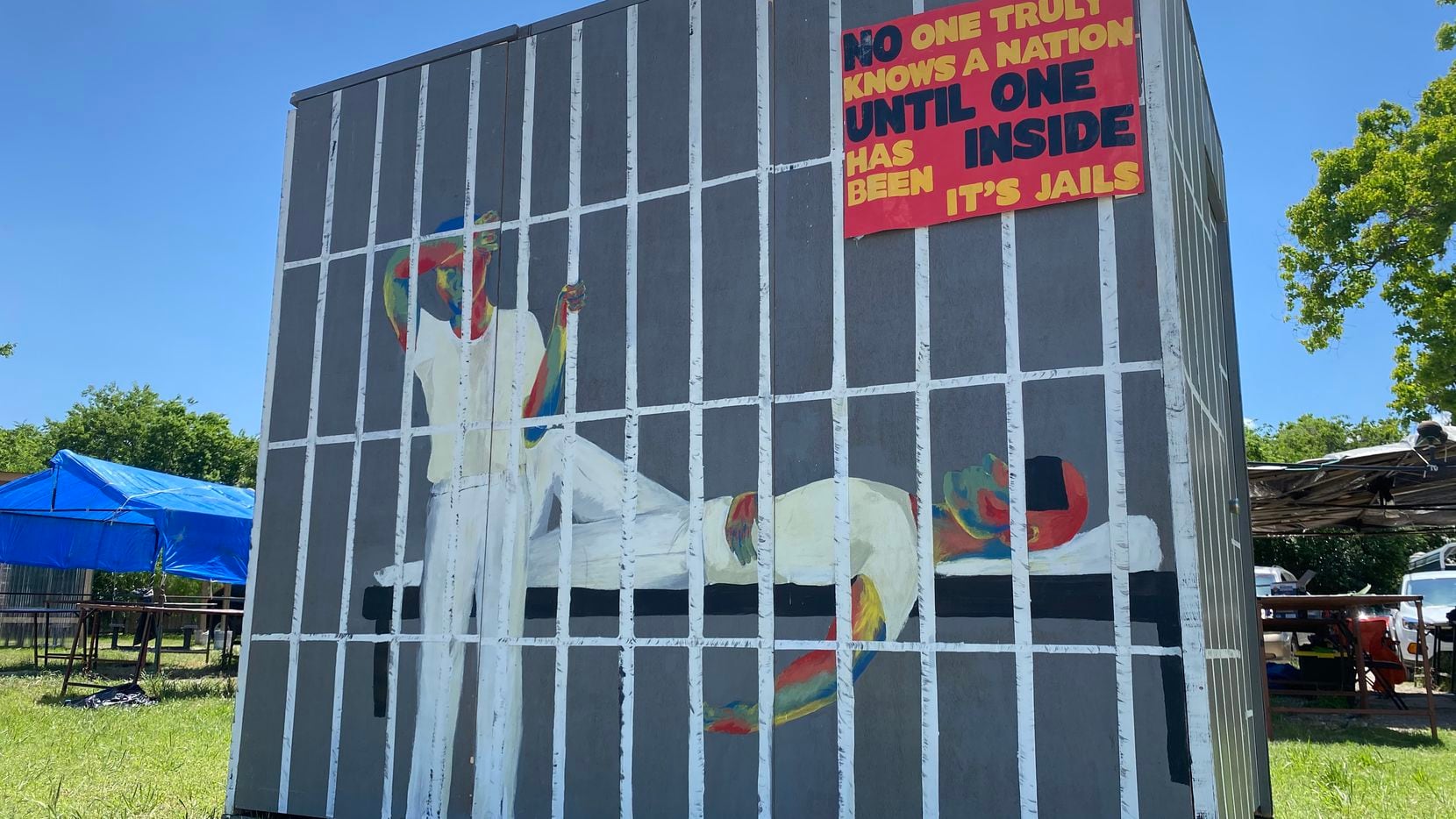 Activistas por el Aire Acondicionado en las Prisiones de Texas muestran esta ilustración...