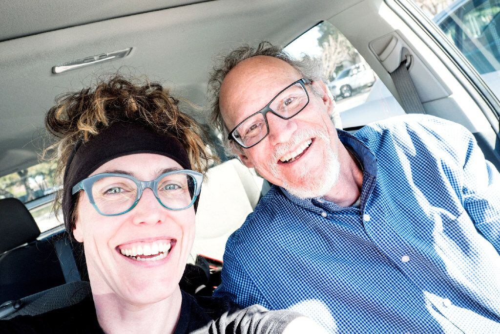Courtney Perry shoots a selfie with Guy Reynolds on a road trip that ended at an abandoned...