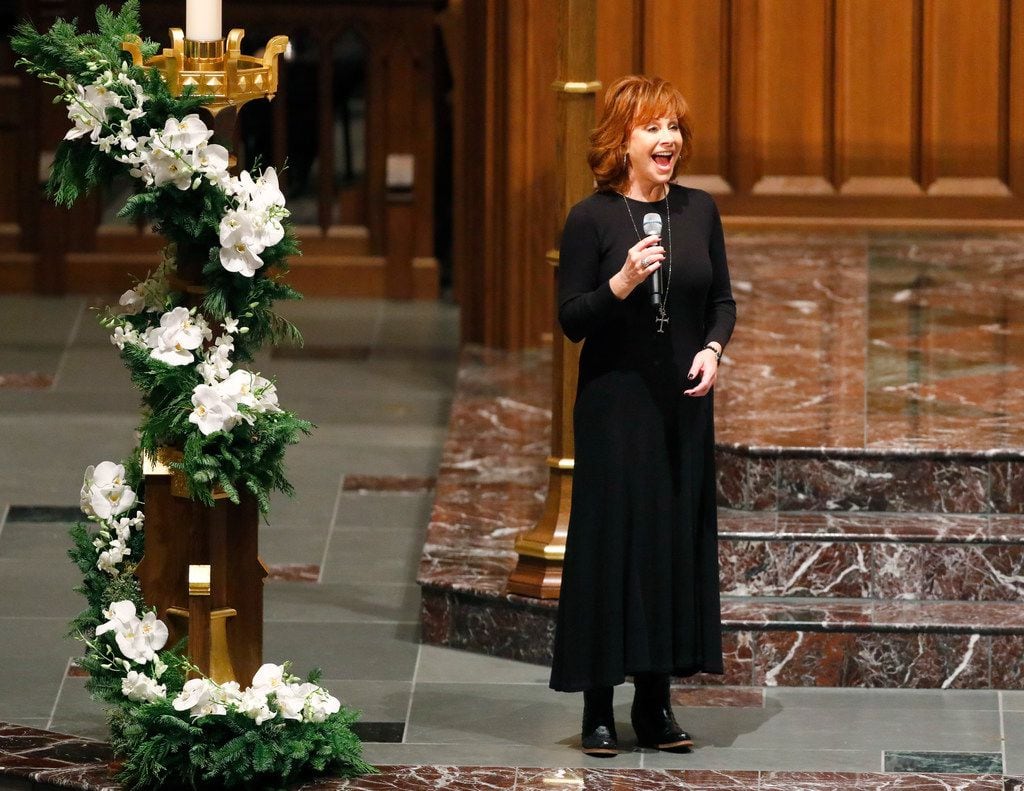 Reba McEntire sang"The Lord's Prayer" during the funeral service for George H.W. Bush at St....