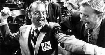 Tom Vandergriff, center, and Texas Rangers owner Bob Short, right, were in the stands when...