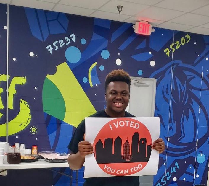 Dallas student designs revamped ‘I Voted’ sticker for elections