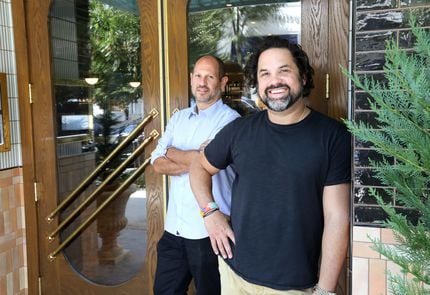 Brothers Nik Katz, left, and Greg Katz partnered to open Green Point Seafood & Oyster Bar in...