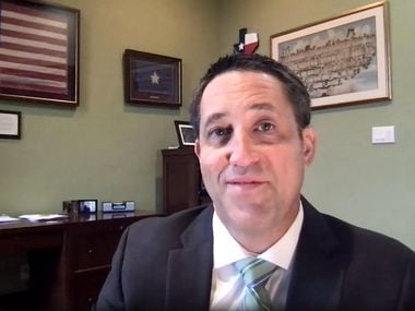 Comptroller Glenn Hegar, shown on a video call as he released his biennial sales estimate on Monday, said consumer spending rose sharply during the COVID-19 pandemic 