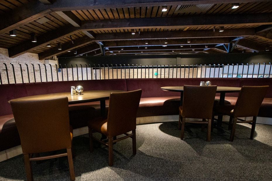Mi Cocina in Highland Park still has a second floor, with a section that juts out over the...