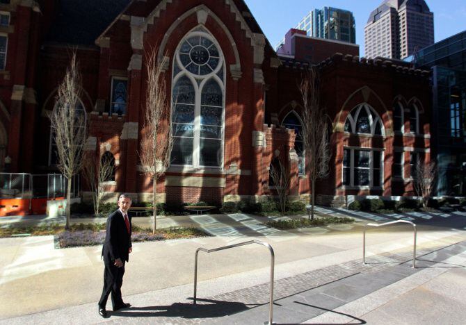 The old sanctuary behind Pastor Robert Jeffress will be used for weddings,  funerals and...