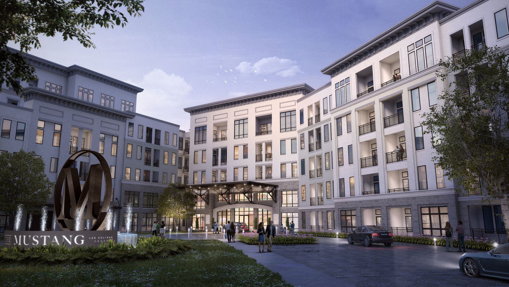 The Mustang apartment in Las Colinas will be 275 units.