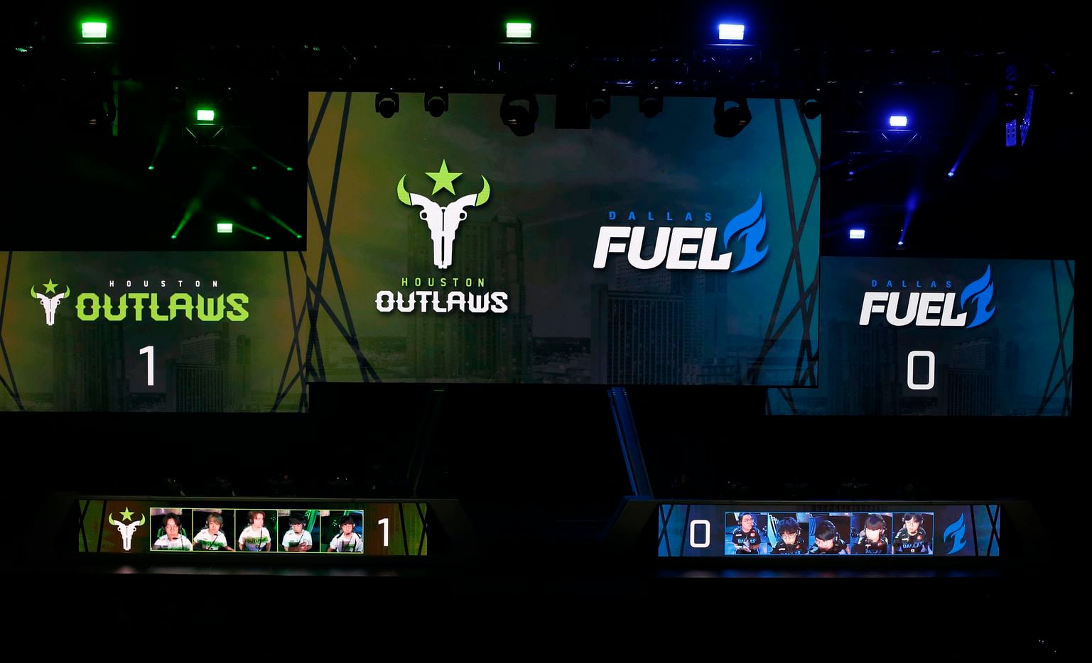 After the first map won by Houston Outlaws. Dallas fuel vs. Houston Outlaws Overwatch League...
