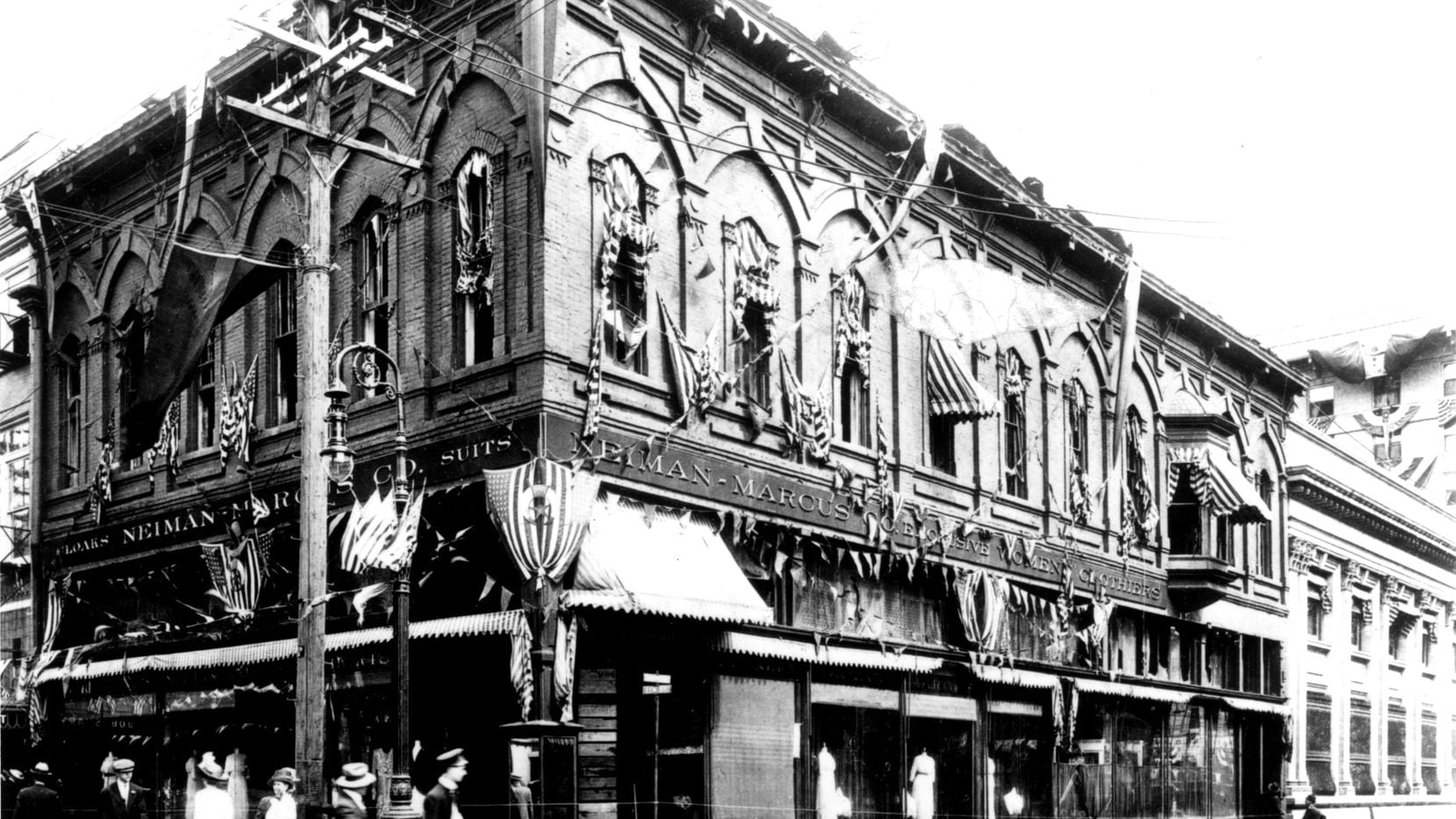 The first Neiman Marcus store opened in downtown Dallas on Sept. 10, 1907.
