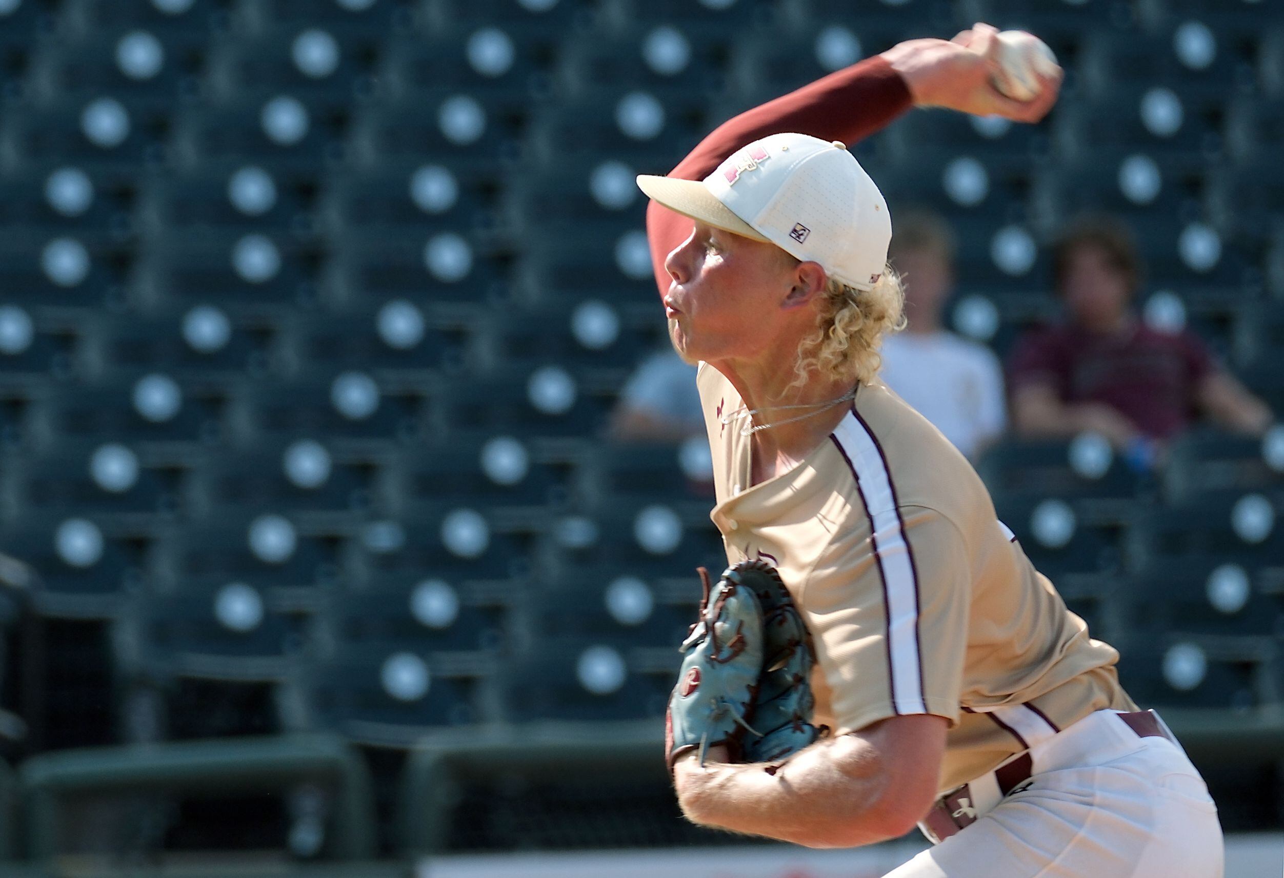 Magnolia West James Ellwanger, (6), pitches against Frisco Reedy in the first inning of the...