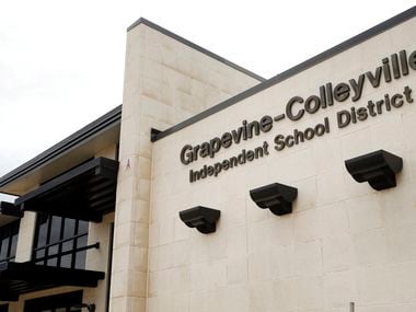 An exterior view of the Grapevine-Colleyville Independent School District headquarters on Ira Woods Ave in Grapevine, Texas, Tuesday, June 23, 2020.