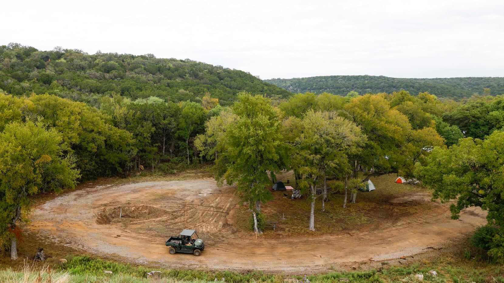 Construction at Palo Pinto Mountains State Park in Strawn, TX on Tuesday, Oct. 11, 2022. The...