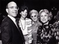 Richard Marcus (from left), Pamela Pappas, Virginia Nick and Estee Lauder are seen in this...