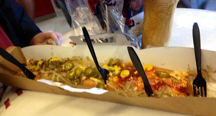The Boomstick, a 24-inch hot dog that comes with a suitcase, has been available at Texas...